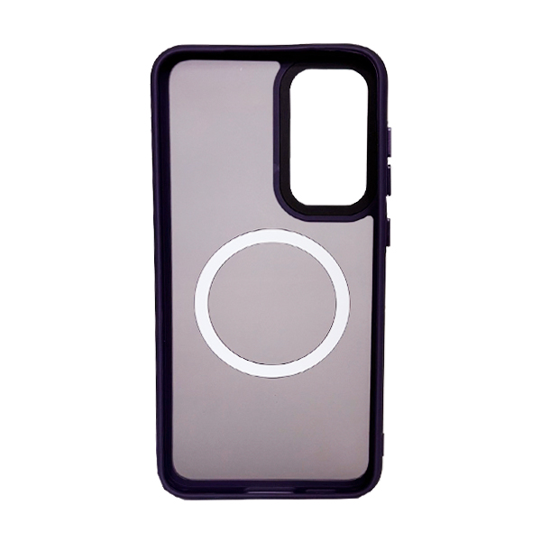 Чехол накладка Mate Plus Metal Buttons Case with MagSafe для Samsung S23 Plus/S916 Deep Purple