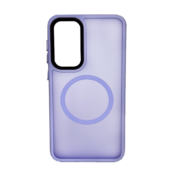 Чехол накладка Mate Plus Metal Buttons Case with MagSafe для Samsung S23 Plus/S916 Light Purple