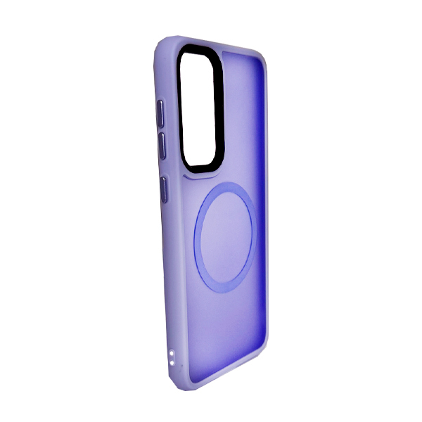 Чехол накладка Mate Plus Metal Buttons Case with MagSafe для Samsung S23 Plus/S916 Light Purple