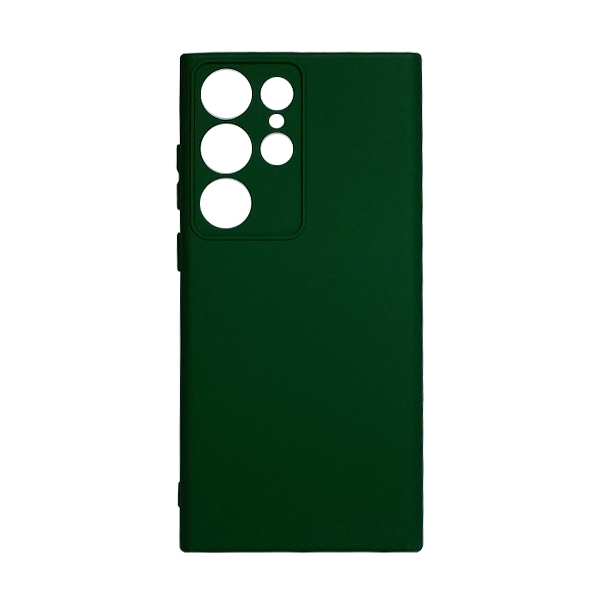 Чехол Original Soft Touch Case for Samsung S24 Ultra/S928B Dark Green with Camera Lens