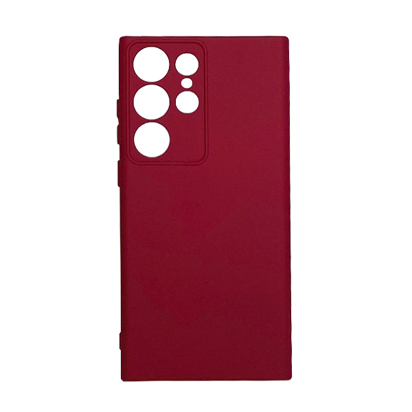 Чехол Original Soft Touch Case for Samsung S24 Ultra/S928B Marsala with Camera Lens