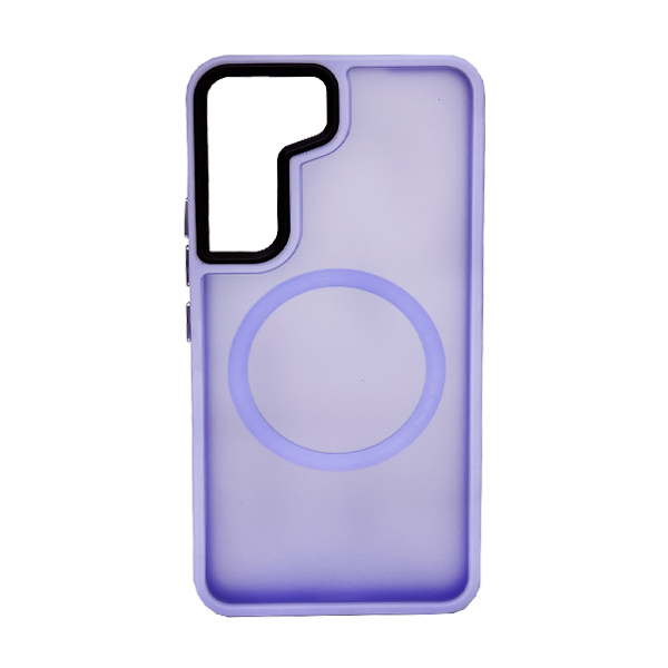 Чехол накладка Mate Plus Metal Buttons Case with MagSafe для Samsung S24/S921 Light Purple