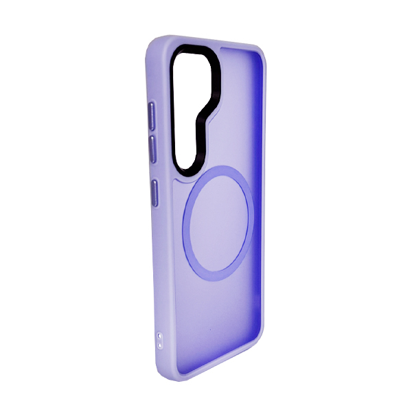 Чехол накладка Mate Plus Metal Buttons Case with MagSafe для Samsung S25 Light Purple