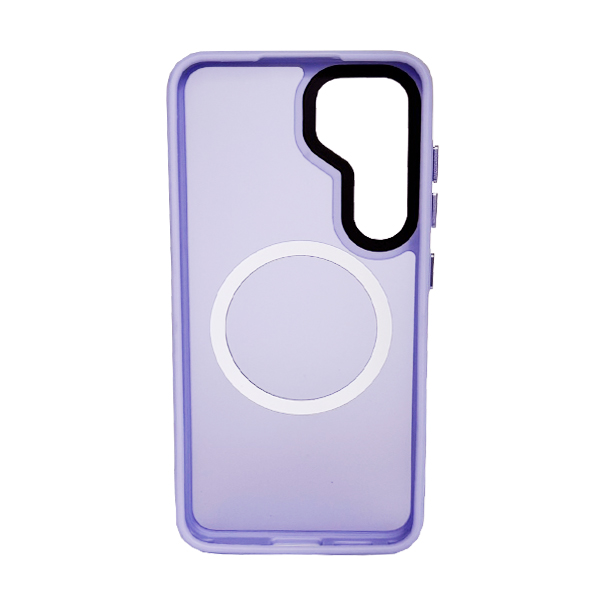 Чехол накладка Mate Plus Metal Buttons Case with MagSafe для Samsung S25 Light Purple