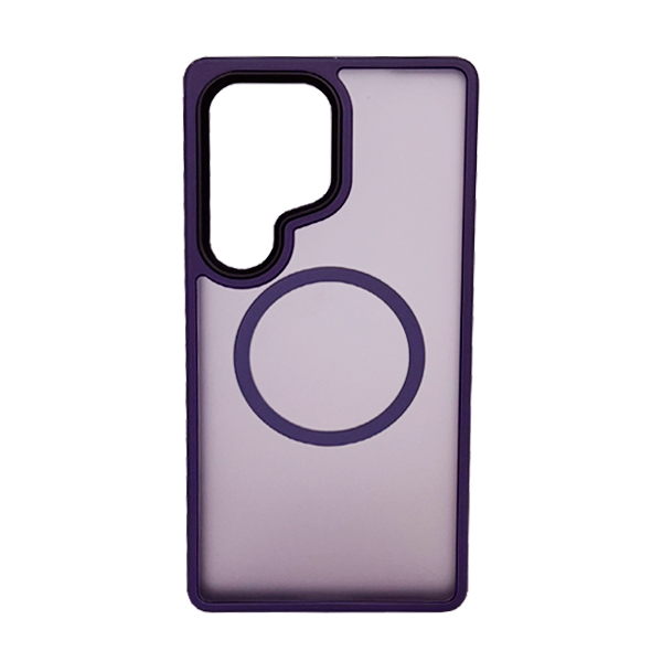 Чехол накладка Mate Plus Metal Buttons Case with MagSafe для Samsung S25 Ultra Deep Purple