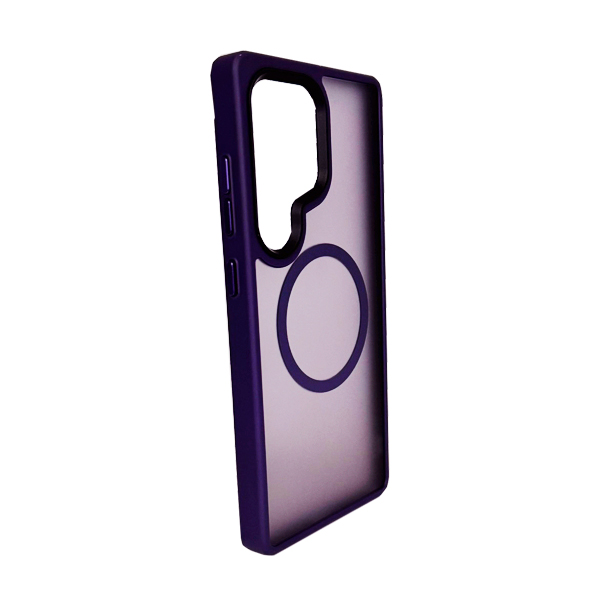 Чехол накладка Mate Plus Metal Buttons Case with MagSafe для Samsung S25 Ultra Deep Purple