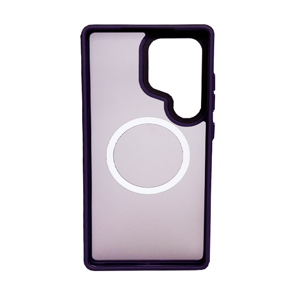 Чехол накладка Mate Plus Metal Buttons Case with MagSafe для Samsung S25 Ultra Deep Purple