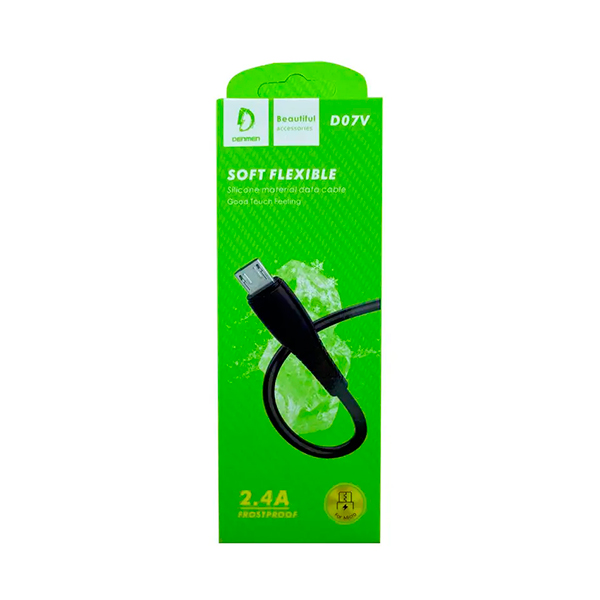 Кабель Denmen D07V Micro USB 2.4A Black