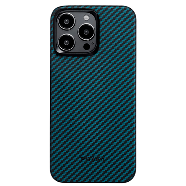 Чехол Pitaka iPhone 15 Pro Case with MagSafe Black/Blue (KI1508P)