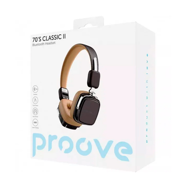 Bluetooth Навушники Proove 70's Classic II Beige/Brown