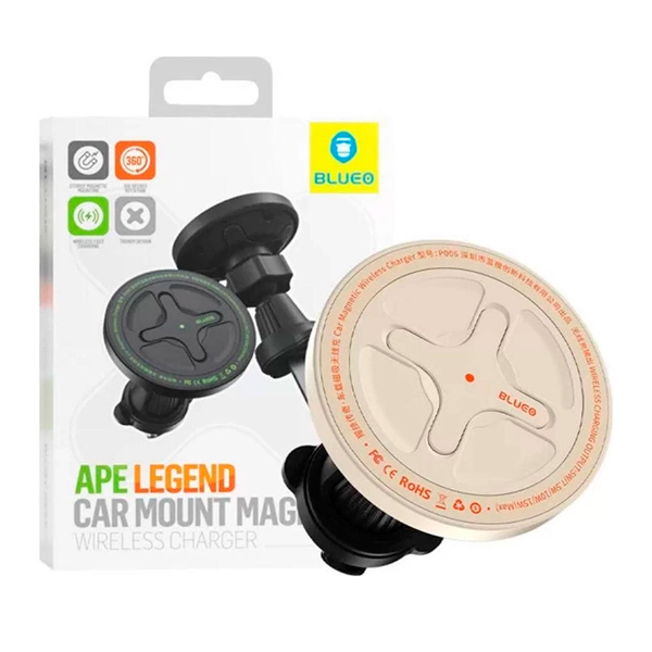 Автотримач для телефона магнітний Blueo Ape Legend Car Mount Magnetic Creamy White (C5955W)