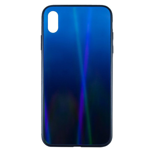 Чохол Silicon Mirror Shine Gradient Case для iPhone X Deep Blue