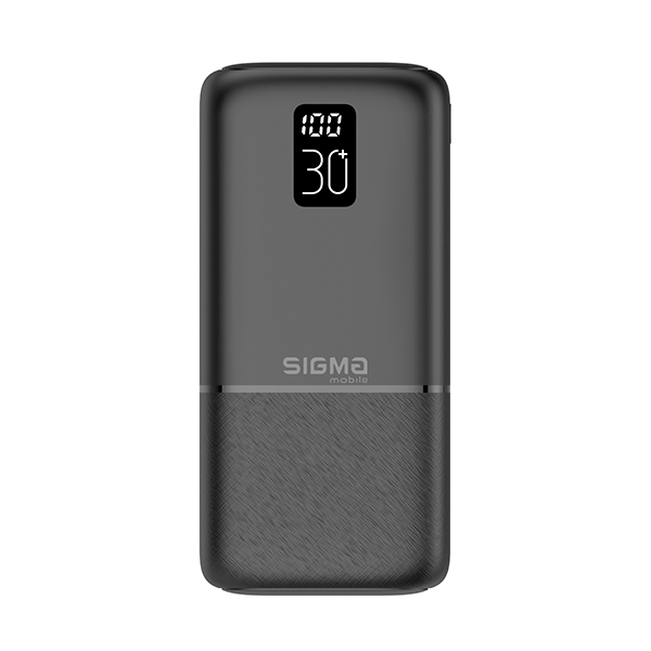 Зовнішній акумулятор Sigma mobile X-power SI30A3QL 30000mAh Type-C PD20W QC22,5W Black