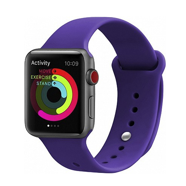 Ремешок для Apple Watch 38mm/40mm Silicone Watch Band Deep Purple