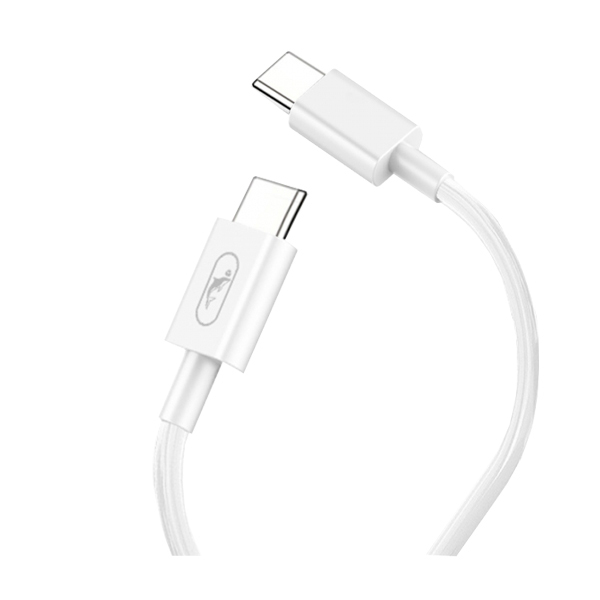 Кабель SkyDolphin S57T USB Type-C to USB Type-C PD 18W 1m White (USB-000546)