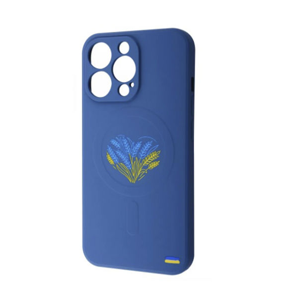 Чехол Wave Ukraine Edition Case для Apple iPhone 13 Pro with MagSafe Spikelet Heart