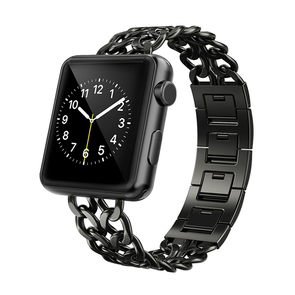 Ремешок для Apple Watch 42mm/44mm Stainless Steel Cowboy Chain Bracelet Black