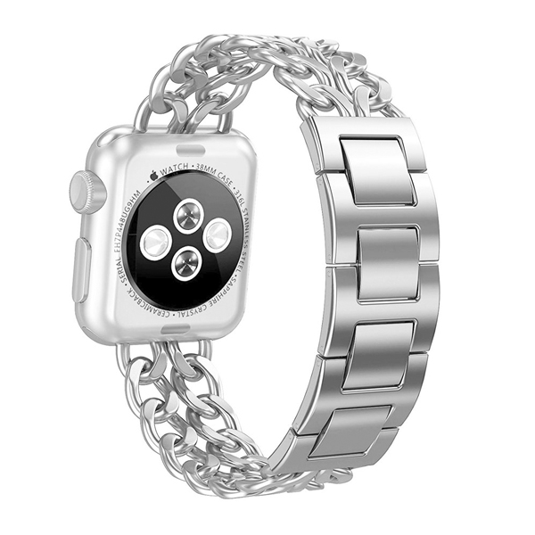 Ремешок для Apple Watch 42mm/44mm Stainless Steel Cowboy Chain Bracelet Silver