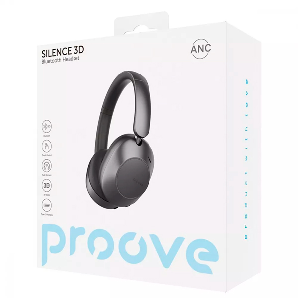 Bluetooth Навушники Proove Silence 3D with ANC Dark Gray