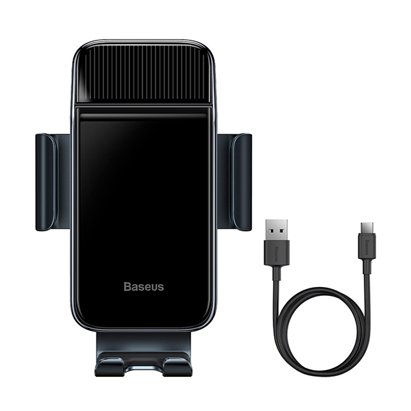 Автодержатель для телефона Baseus Smart Solar Power Wireless Car Mount Electric Holder Black (SUZG000001)