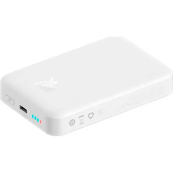 Внешний аккумулятор Baseus Magnetic Mini Wireless Fast Charge Overseas Edition 20W 10000 mAh White (PPCX070002)