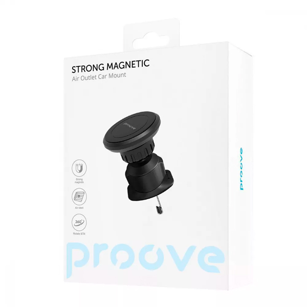 Автотримач для телефона Proove Strong Magnetic Air Outlet Car Mount Black