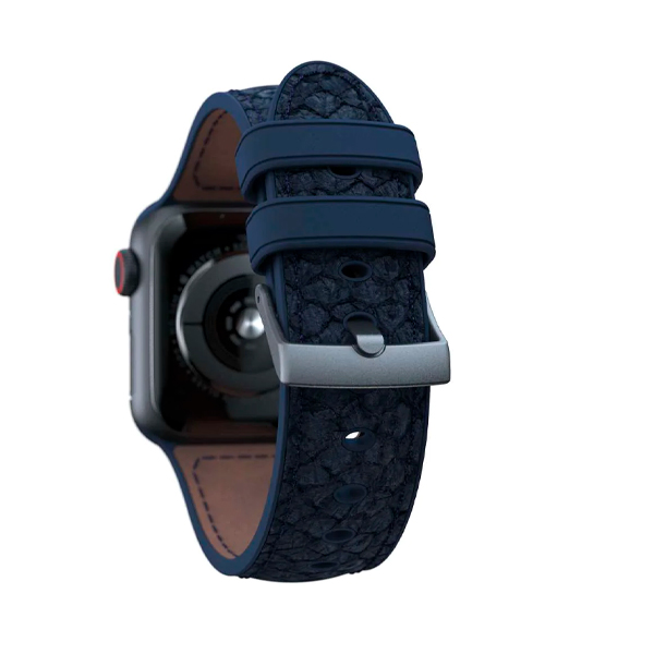 Ремешок Njord Salmon Leather Strap Petrol для Apple Watch 45mm/44mm (SL14121)