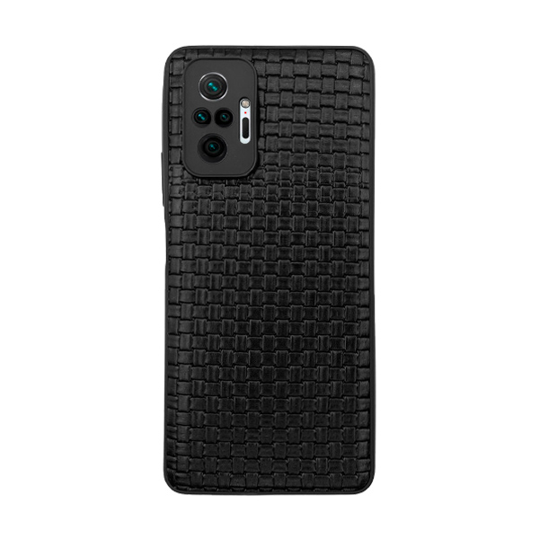 Чехол Silicon Leather Case для Xiaomi Redmi Note 10 Pro/Note 10 Pro Max Black Twist