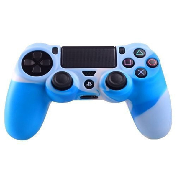 Силиконовый чехол для джойстика Sony PlayStation PS4 Type 2 Camouflage Blue/White тех.пак