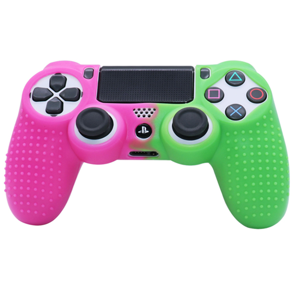 Силиконовый чехол для джойстика Sony PlayStation PS4 Type 3 Pink/Green тех.пак