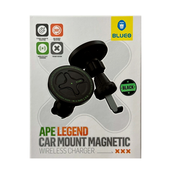 Автотримач для телефона магнітний Blueo Ape Legend Car Mount Magnetic Black (BC5955B)