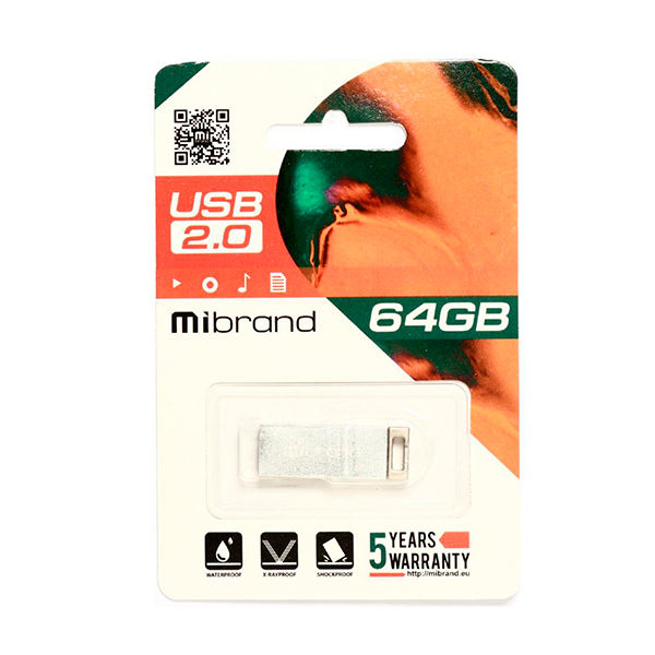 Флешка Mibrand 64GB Сhameleon USB 2.0 Silver (MI2.0/CH64U6S)