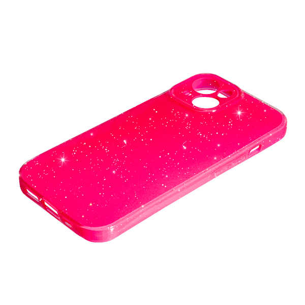 Чохол Silicon Shiny Case iPhone 15 Glitter Ultra Pink