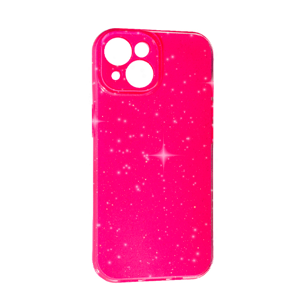 Чехол Silicon Shiny Case iPhone 15 Glitter Ultra Pink