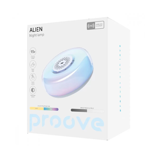 Бездротовий зарядний пристрій - нічник Proove Alien White