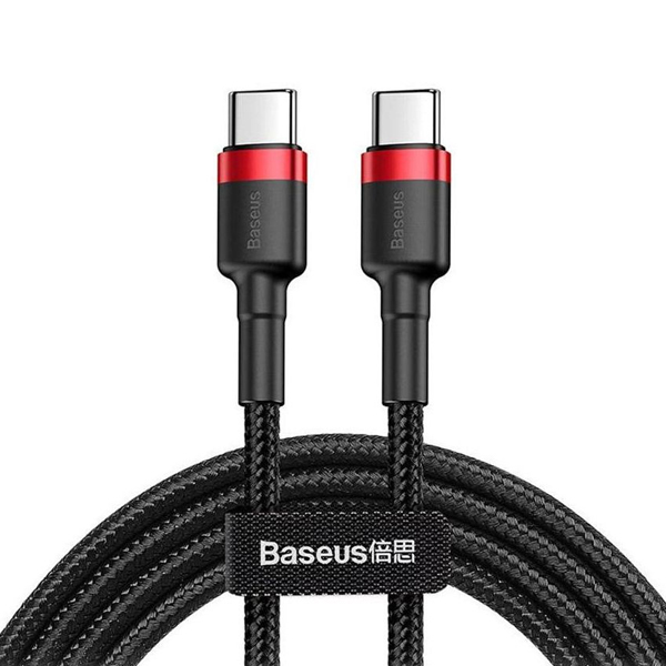 Кабель Baseus Cafule Cable USB Type-C to Type-C 3A 2m Red/Black