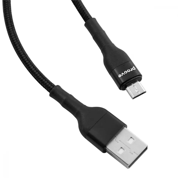 Кабель Proove Light Weft Micro USB 2.4A 1m Black