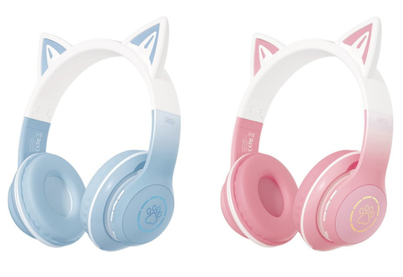 Bluetooth Наушники XO BE38 Cats Ear Pink