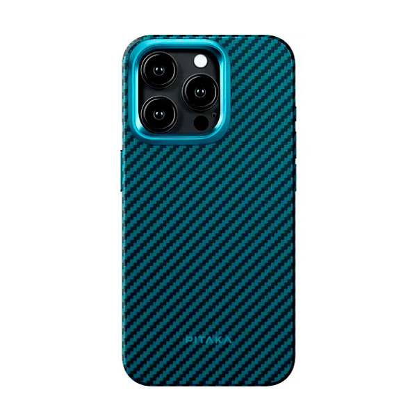 Чехол Pitaka iPhone 15 Pro Max Case with MagSafe Black/Blue (KI1508PMPA)