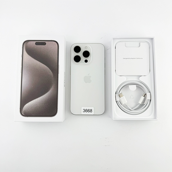 Apple iPhone 15 Pro 128GB White Titanium Б/У  №3668 (Стан 8/10)