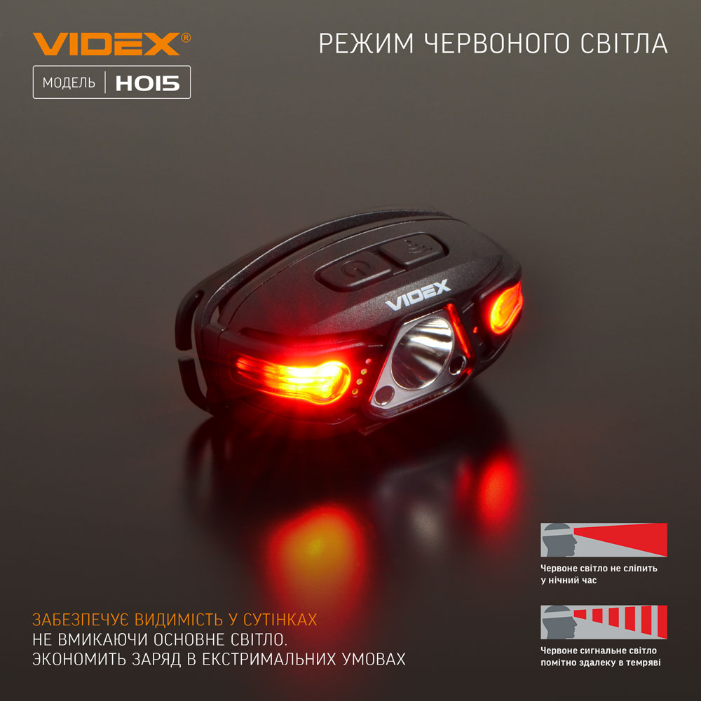 Ліхтарик на голову VIDEX VLF-H015 330Lm 5000K