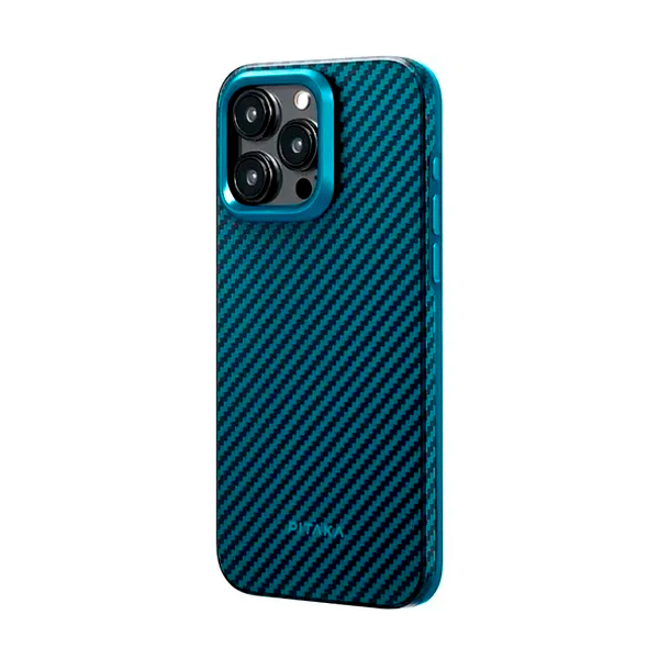 Чехол Pitaka iPhone 15 Pro Max Case with MagSafe Black/Blue (KI1508PMPA)