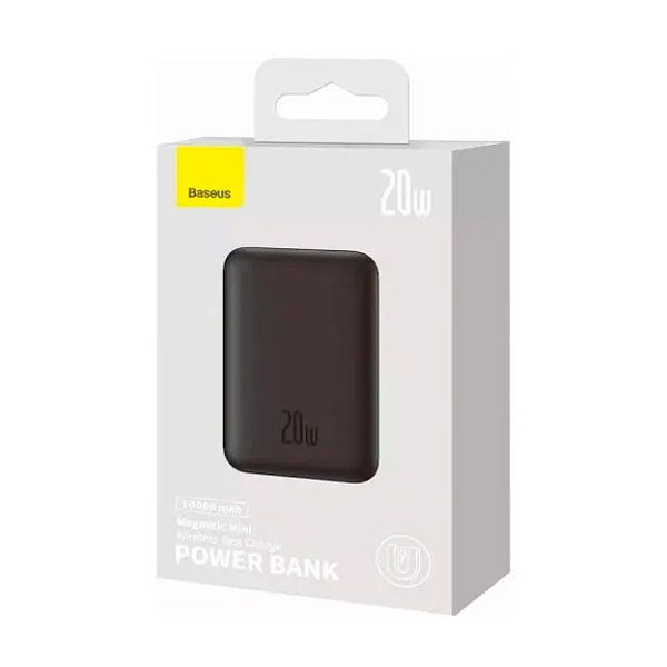 Внешний аккумулятор Baseus Magnetic Mini Wireless Overseas Edition 20W 10000 mAh Black (PPCX070001)