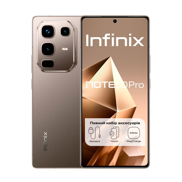 Смартфон Infinix Note 50 Pro (X6855) 12/256GB Titanium Gray
