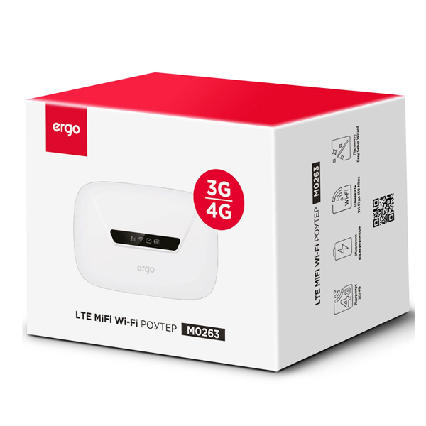 Мобільний WiFi роутер ERGO M0263 White