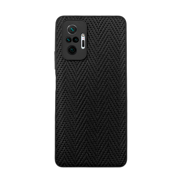 Чехол Silicon Leather Case для Xiaomi Redmi Note 10 Pro/Note 10 Pro Max Black Wave