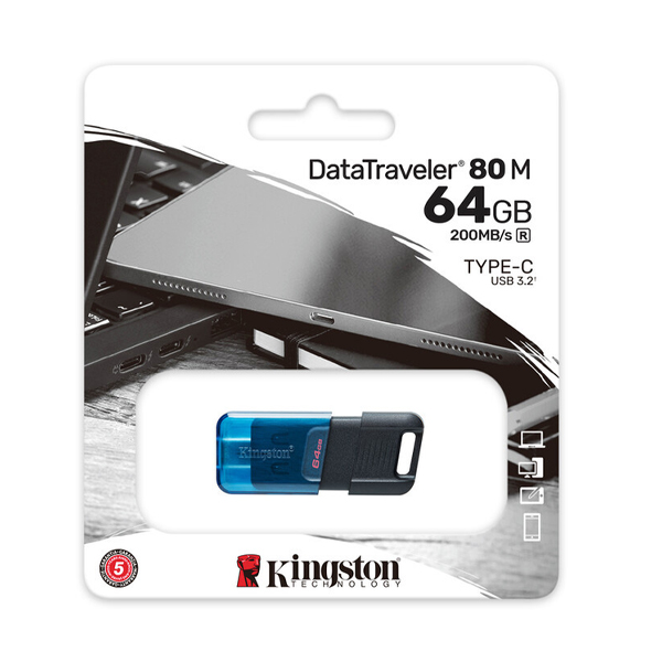 Флешка Kingston 64 GB DataTraveler 80M USB Type-C (DT80M/64GB)