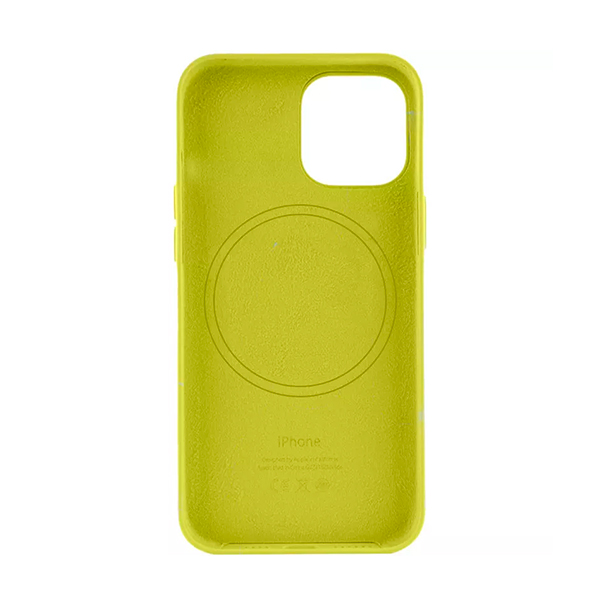 Чохол Leather Case для iPhone 12 Pro Max with MagSafe Yellow