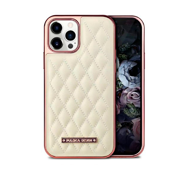 Чехол Puloka Leather Case для iPhone 12/12 Pro White