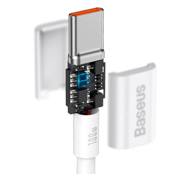 Кабель Baseus Superior Series Fast Charging 100W Type-C to Type-C 1m White (CATYS-B02)